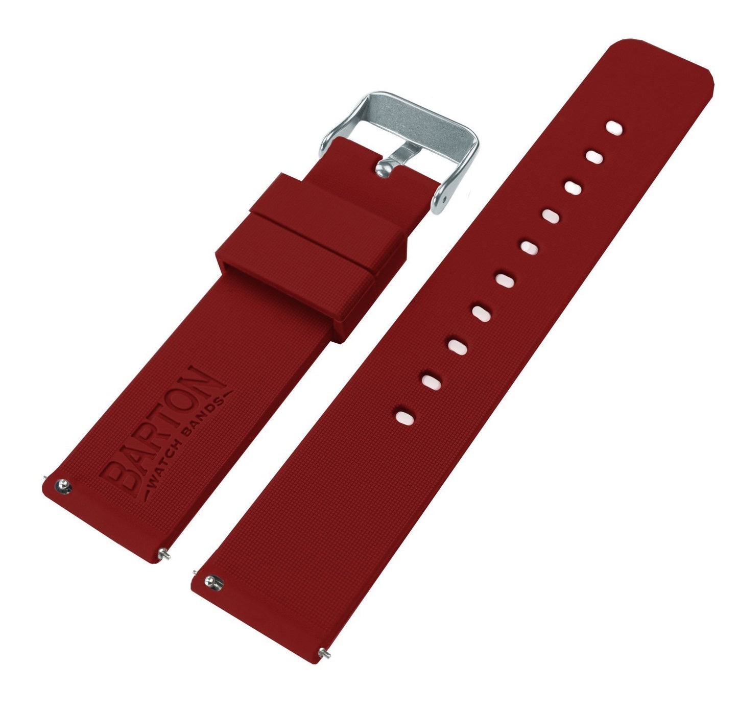 Moto 360 Gen2 | Silicone | Crimson Red - Barton Watch Bands