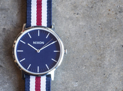 Navy, Crimson & Ivory | Nylon NATO Style - Barton Watch Bands