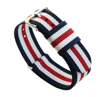 Navy, Crimson & Ivory | Nylon NATO Style - Barton Watch Bands