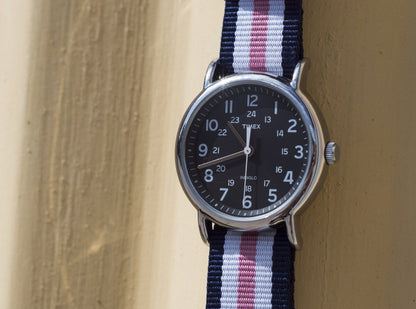 Navy, Pink & Ivory | Nylon NATO Style - Barton Watch Bands