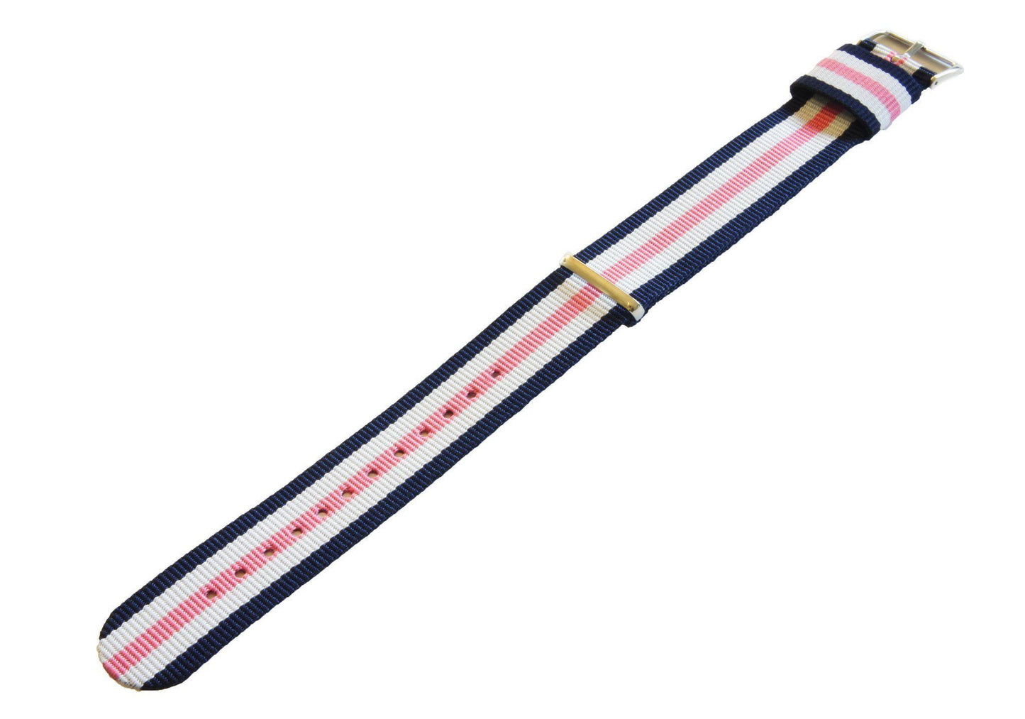 Navy, Pink & Ivory | Nylon NATO Style - Barton Watch Bands