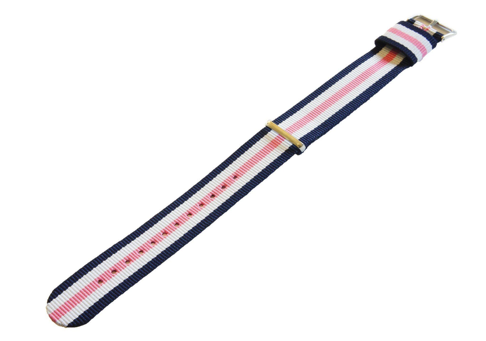 Navy, Pink & Ivory | Nylon NATO Style - Barton Watch Bands