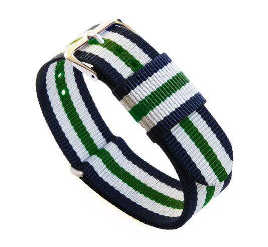 Navy, Shamrock & Ivory | Nylon NATO Style - Barton Watch Bands