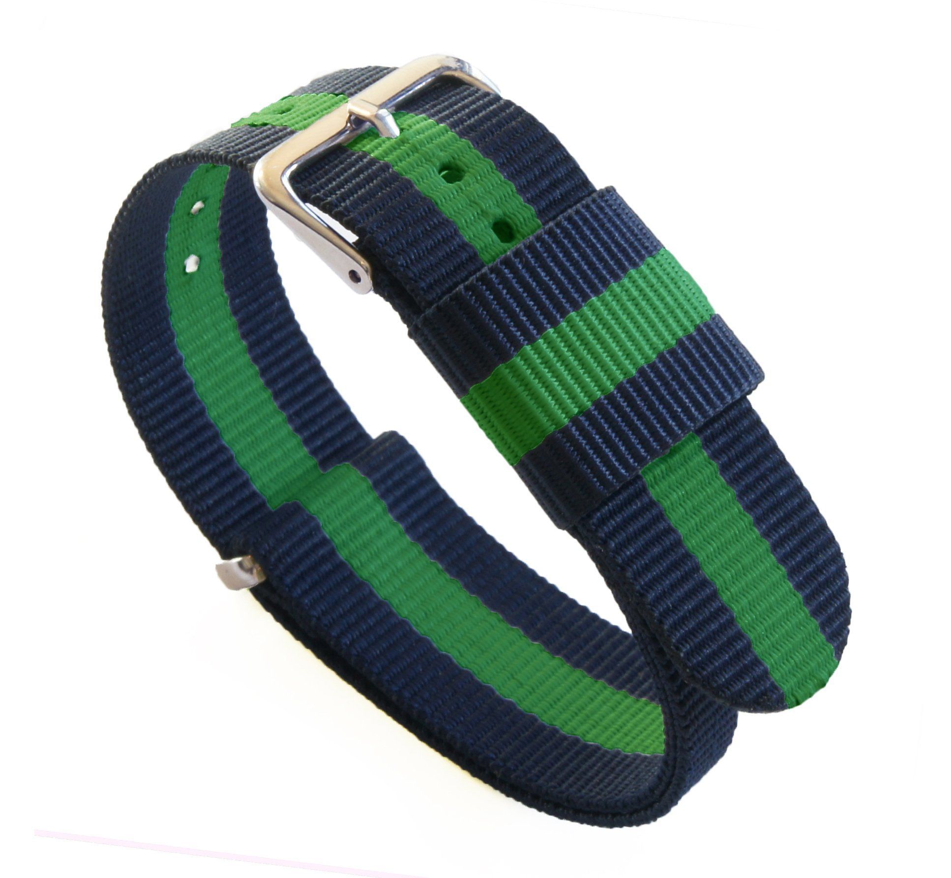 Navy & Shamrock | Nylon NATO Style - Barton Watch Bands