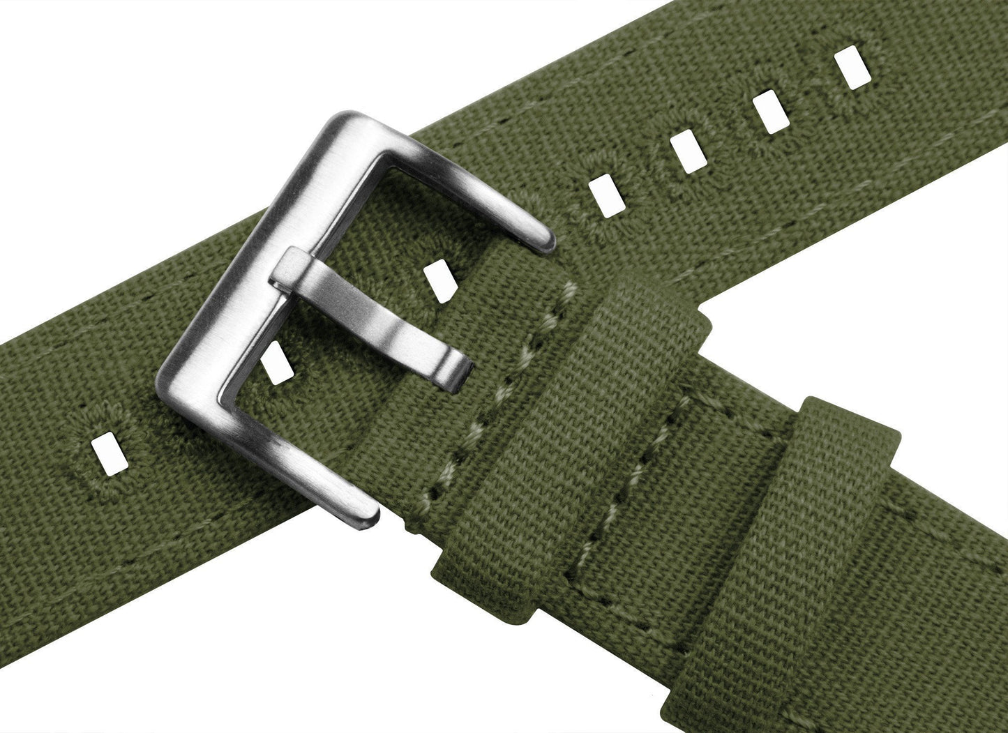 Pebble Smart Watches  | Army Green Canvas - Barton Watch Bands