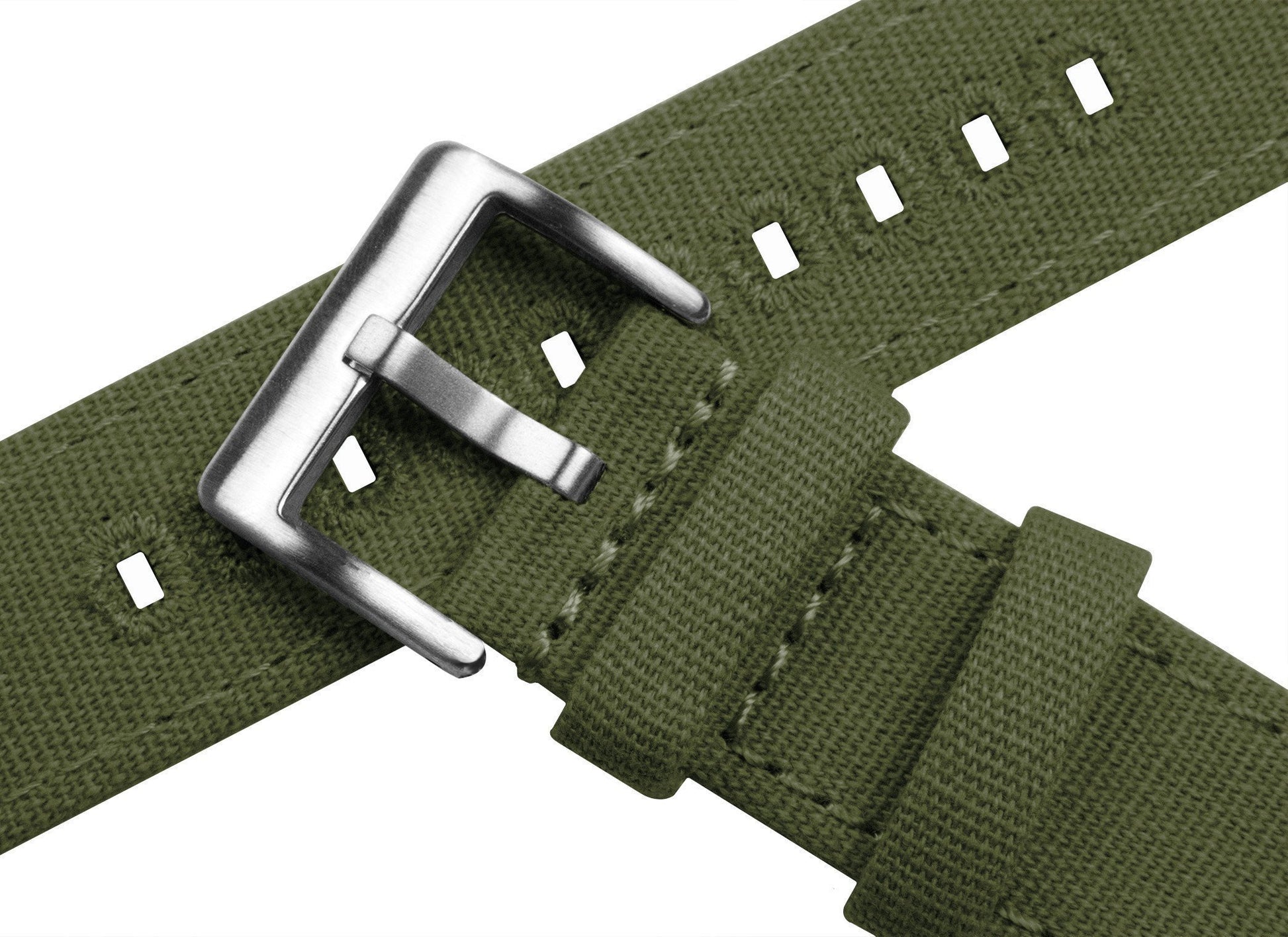 Pebble Smart Watches  | Army Green Canvas - Barton Watch Bands