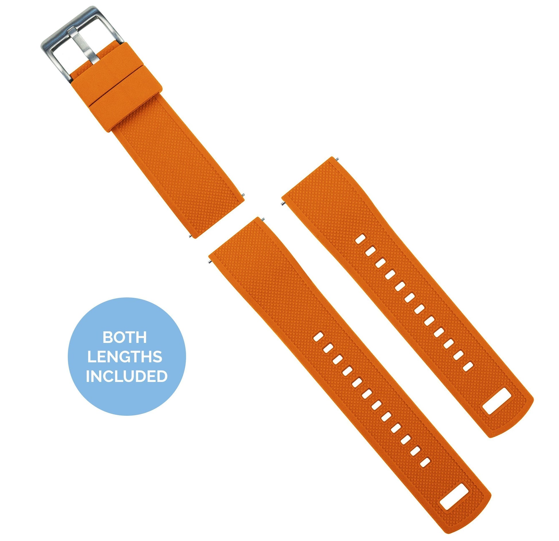 Pebble Smart Watches | Elite Silicone | Pumpkin Orange Top / Black Bottom - Barton Watch Bands