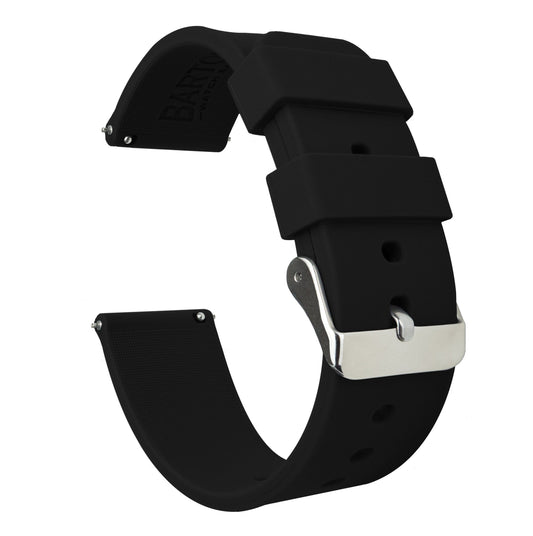 Pebble Smart Watches | Silicone | Black - Barton Watch Bands