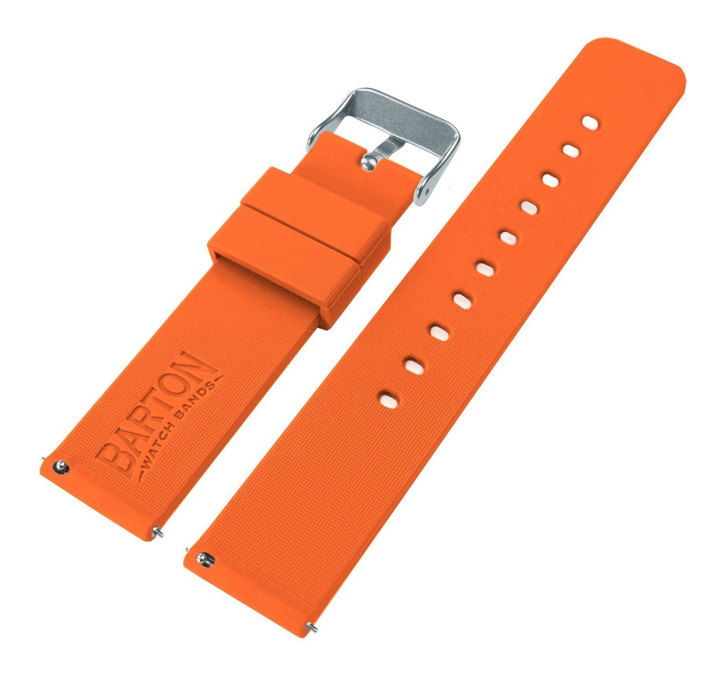 Orange Silicone Watch Band | Easy Release Rubber Watch Straps | BARTON |  Barton Watch Bands