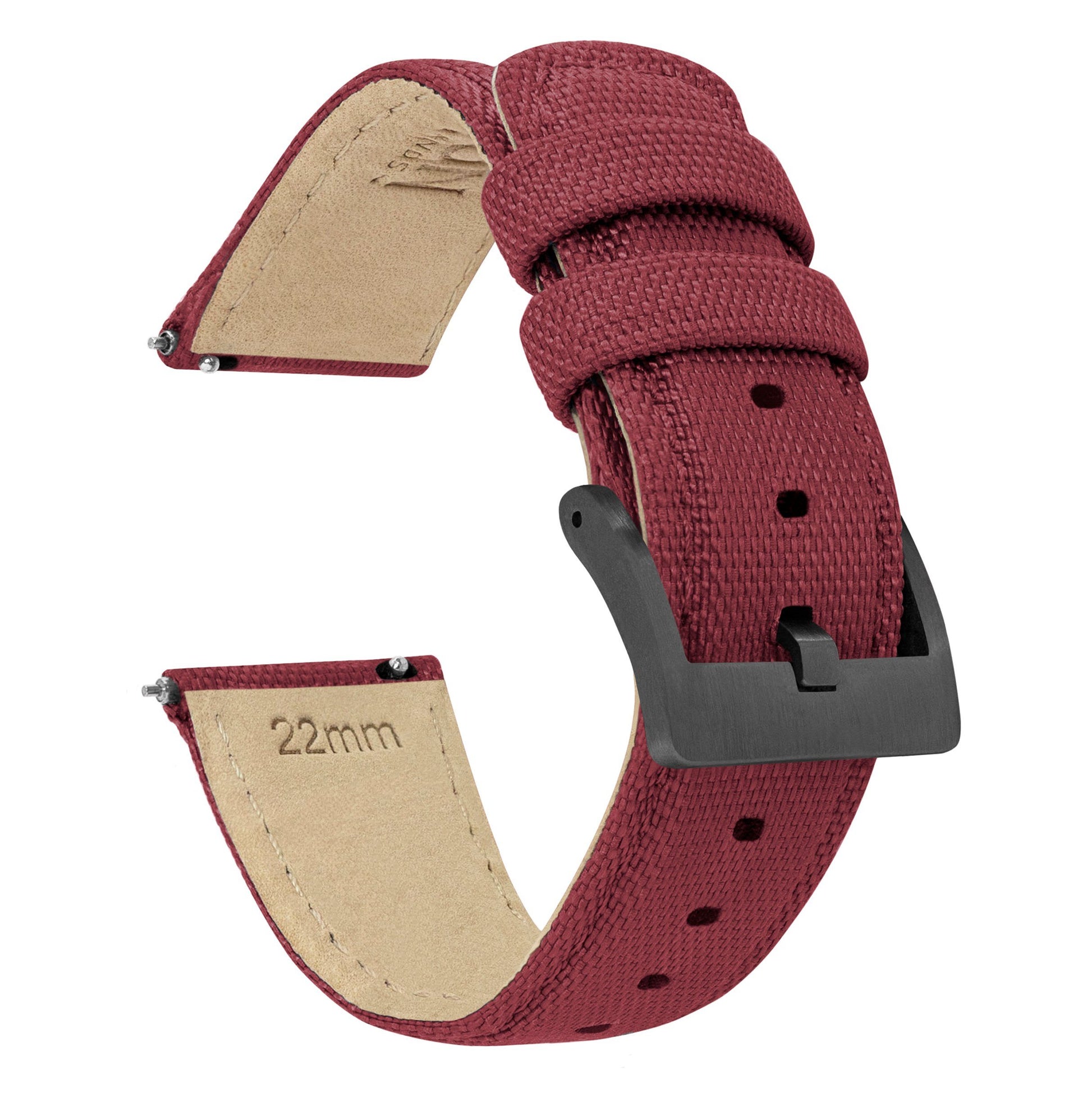 Raspberry Red | Sailcloth Quick Release - Barton Watch Bands