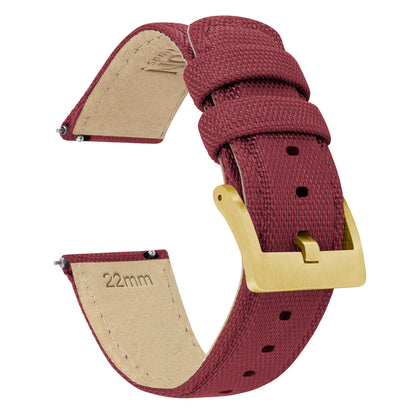 Raspberry Red | Sailcloth Quick Release - Barton Watch Bands