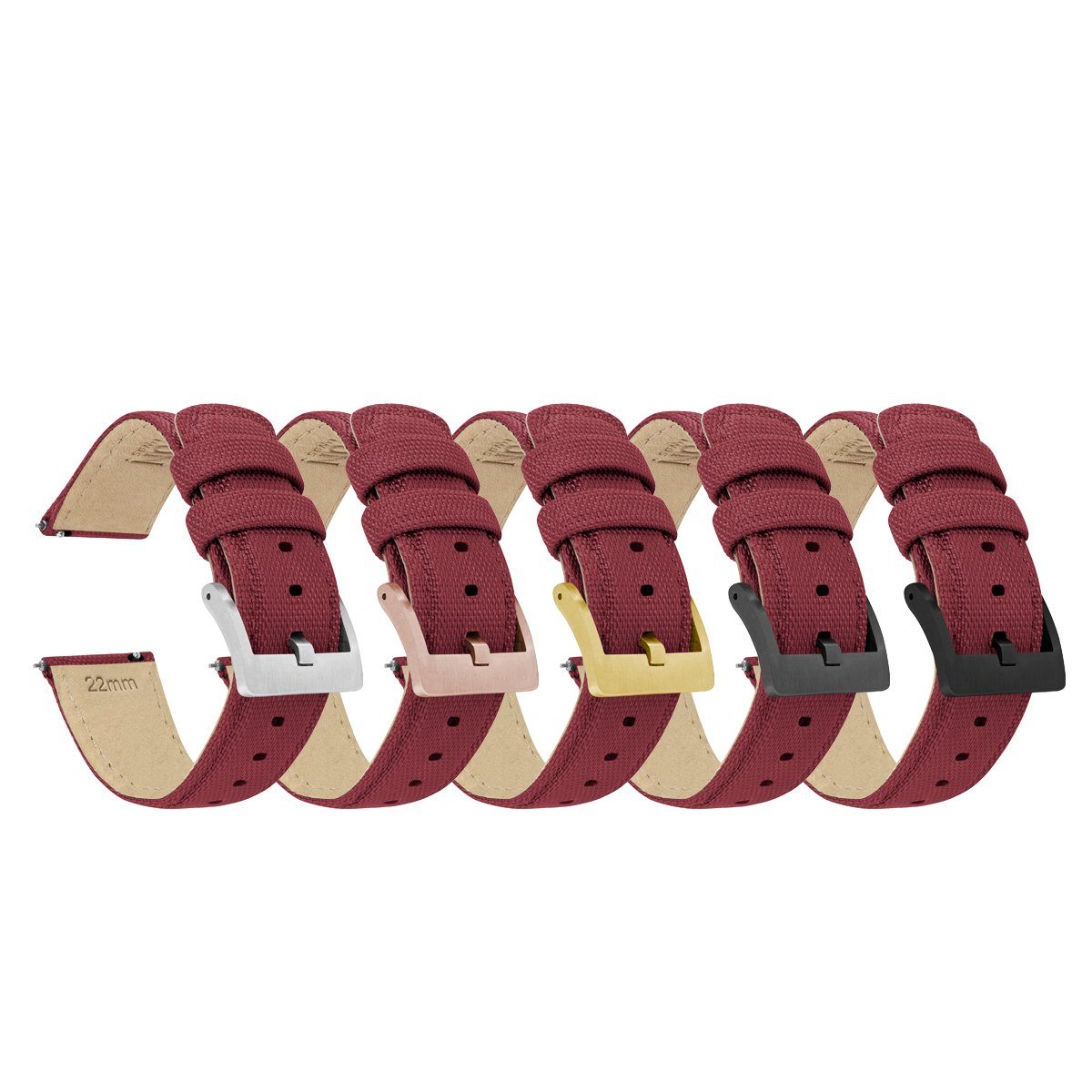 Raspberry Red | Sailcloth Quick Release - Barton Watch Bands