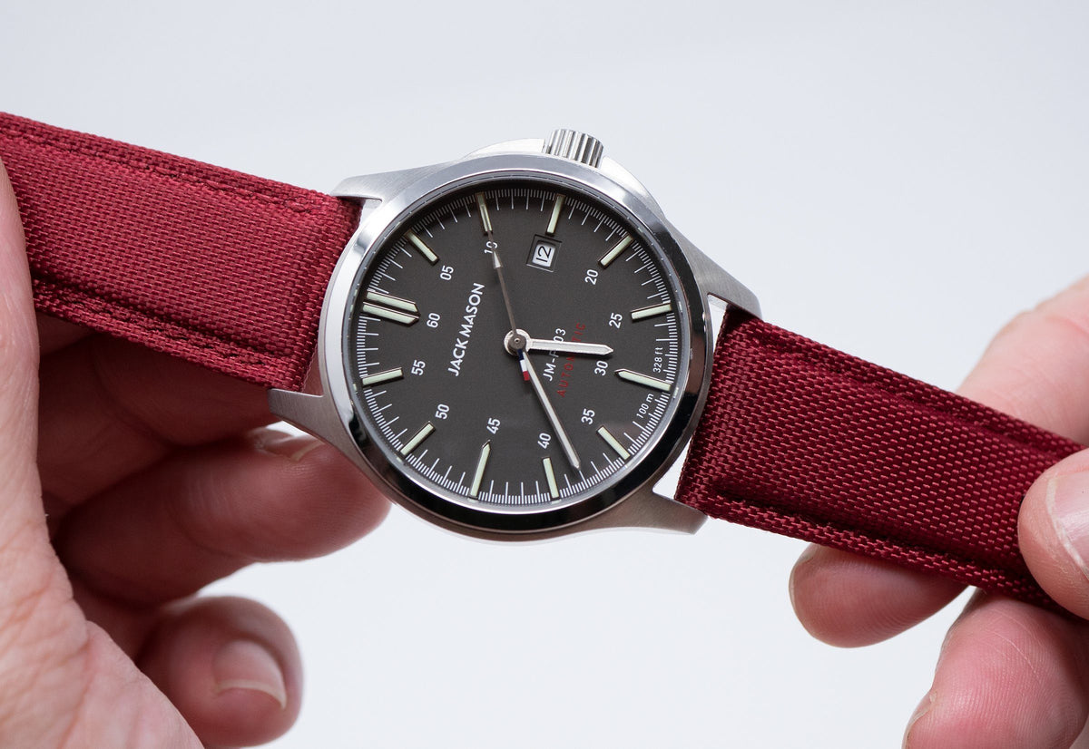Raspberry Red Sailcloth Quick Release Watch Band – Barton Watch Bands