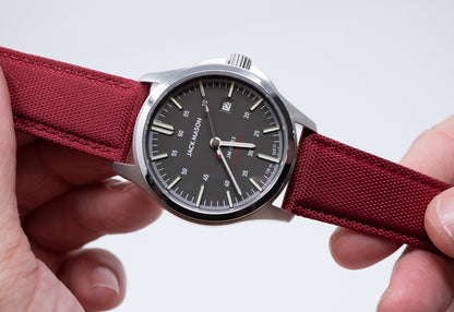 Raspberry Red | Sailcloth Quick Release - Barton Watch Bands