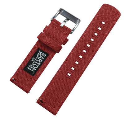 Samsung Galaxy Watch Active | Crimson Red Canvas - Barton Watch Bands