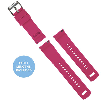 Samsung Galaxy Watch Active | Elite Silicone | Black Top / Pink Bottom - Barton Watch Bands