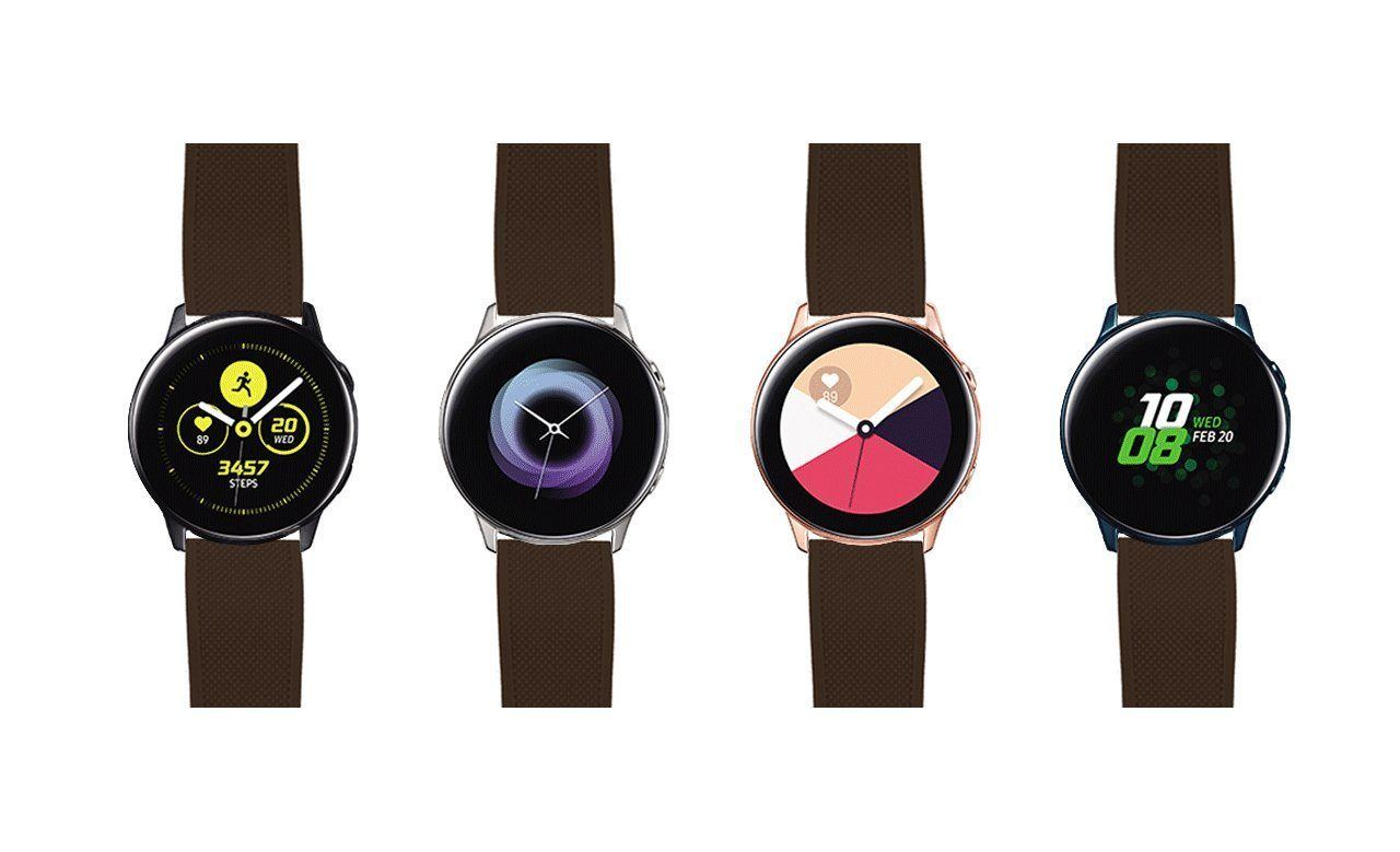 Samsung Galaxy Watch Active | Elite Silicone | Brown Top / Khaki Bottom - Barton Watch Bands