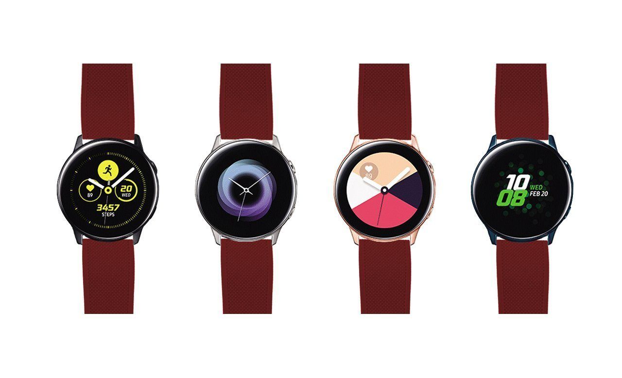 Samsung Galaxy Watch Active | Elite Silicone | Crimson Red - Barton Watch Bands