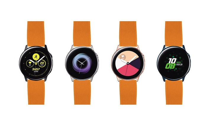 Samsung Galaxy Watch Active | Elite Silicone | Pumpkin Orange Top / Black Bottom - Barton Watch Bands