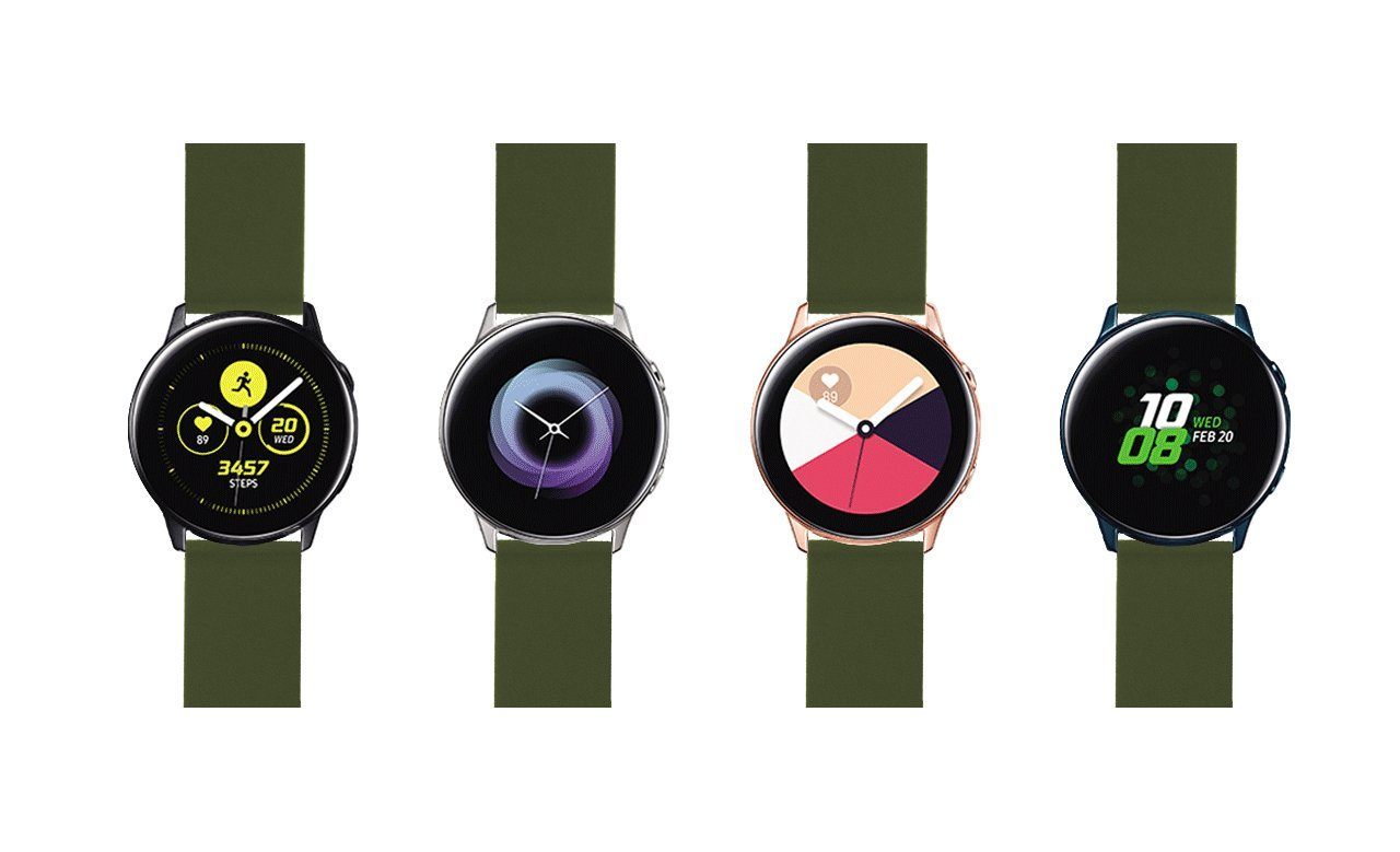 Samsung Galaxy Watch Active |  Silicone | Army Green - Barton Watch Bands