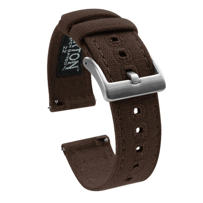 Samsung Galaxy Watch | Chocolate Brown Canvas - Barton Watch Bands