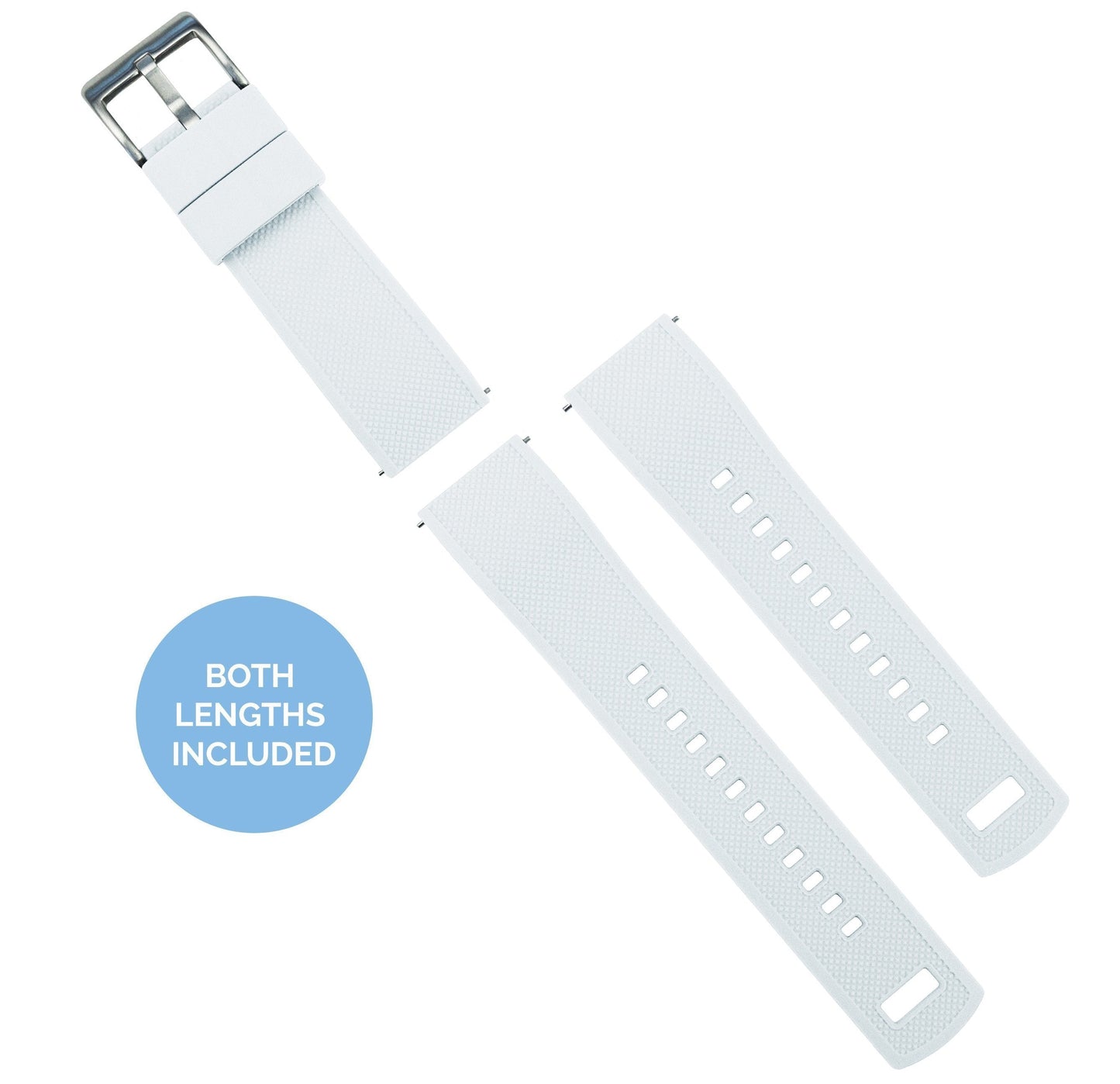 Samsung Galaxy Watch | Elite Silicone | White Top / Black Bottom - Barton Watch Bands