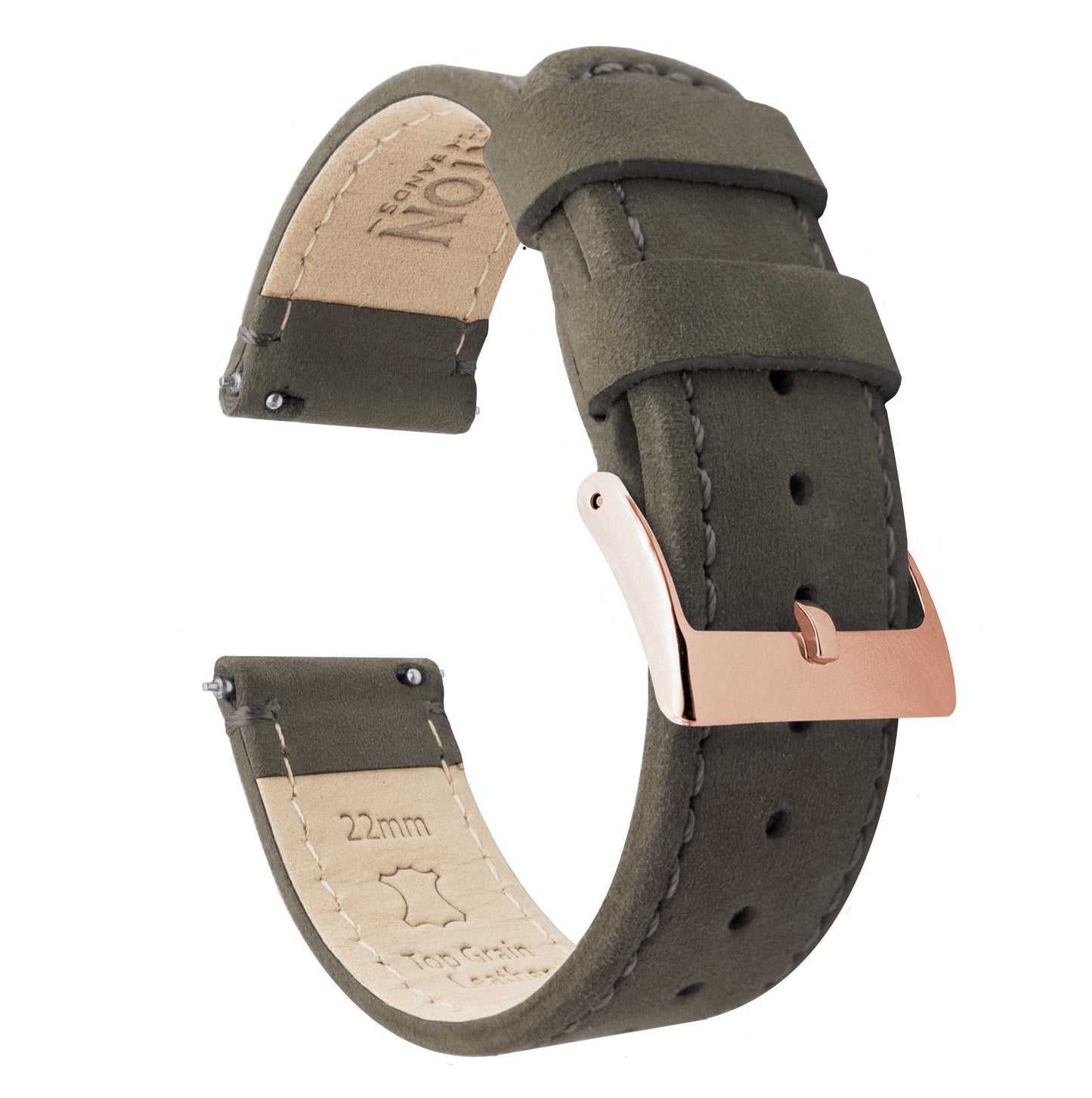 Samsung Galaxy Watch | Espresso Brown Leather & Stitching - Barton Watch Bands