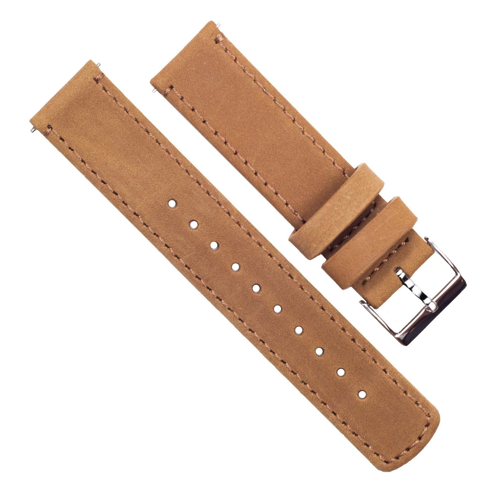 Samsung Galaxy Watch | Gingerbread Brown Leather & Stitching - Barton Watch Bands