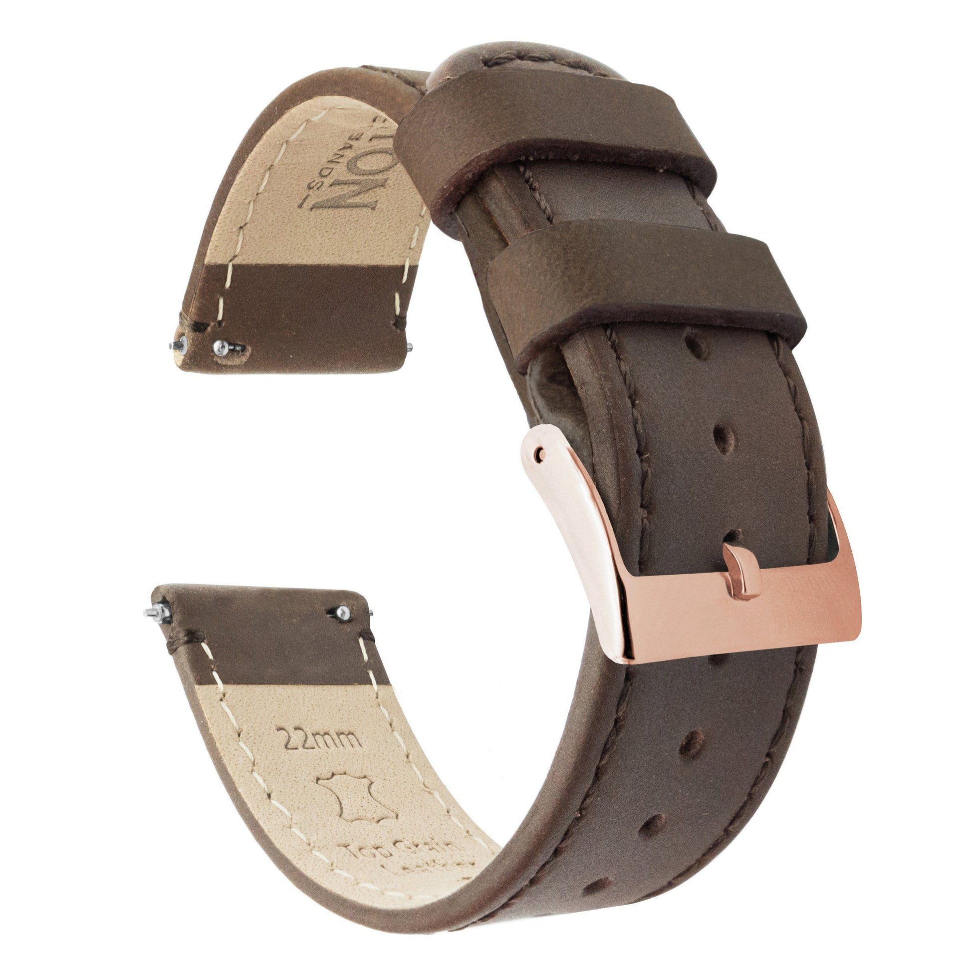 Samsung Galaxy Watch | Saddle Brown Leather & Stitching - Barton Watch Bands
