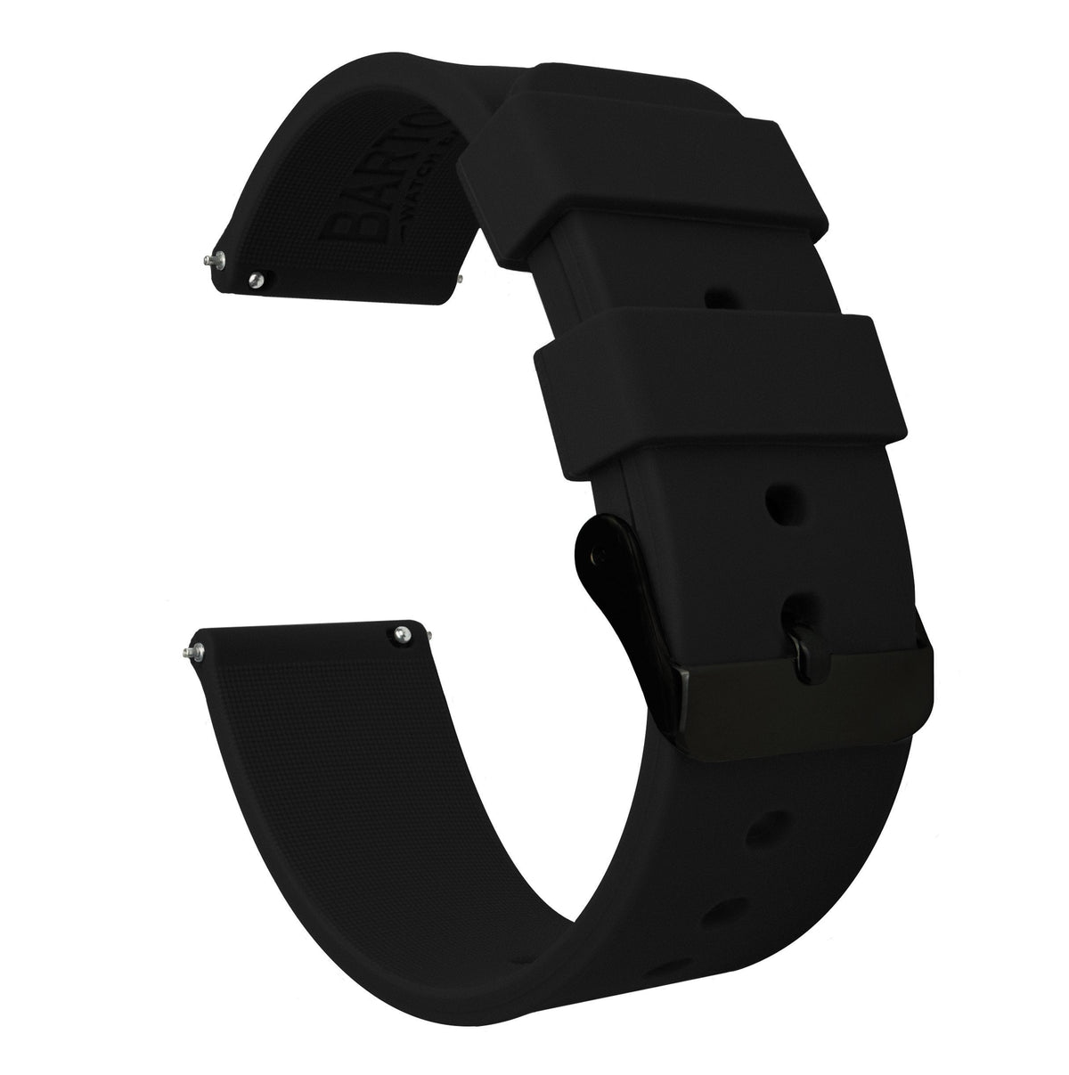 Samsung Galaxy Watch Bands | Black Silicone | Quick Release 