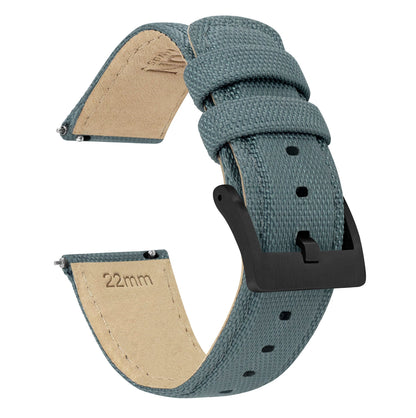 Slate Grey | Sailcloth Quick Release - Barton Watch Bands