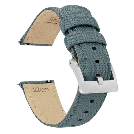 Slate Grey | Sailcloth Quick Release - Barton Watch Bands