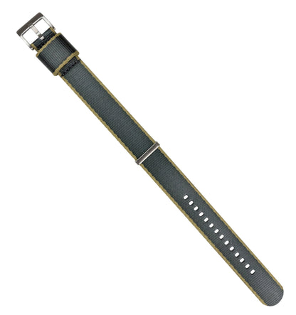 Slate Grey - Tan Edges | Elite Nylon NATO® style - Barton Watch Bands