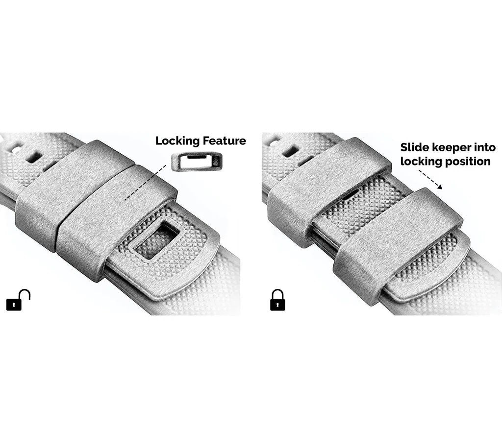 Smoke Grey Top / Mint Green Bottom | Elite Silicone - Barton Watch Bands