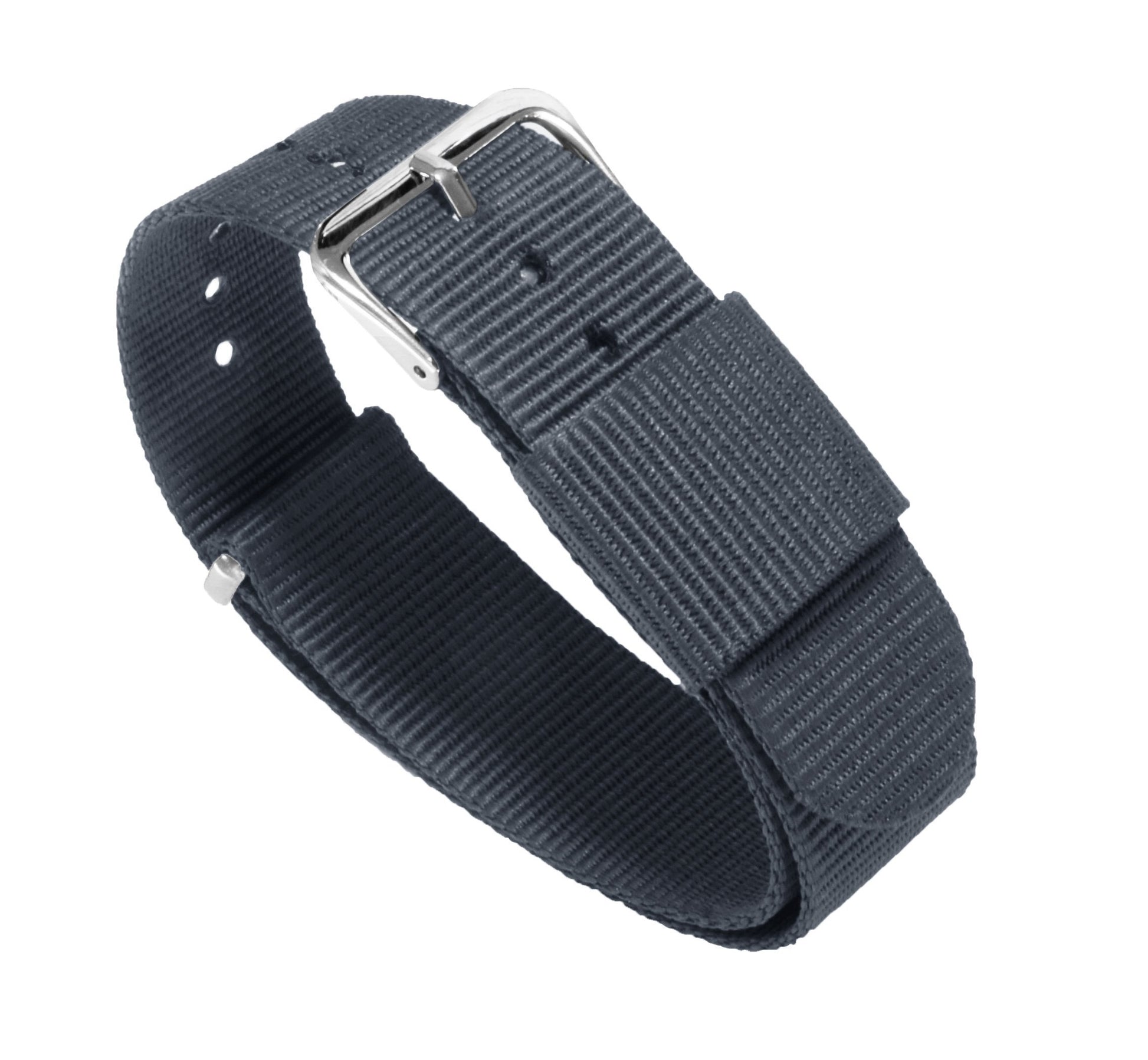 Barton Nato Style Nylon Watch Bands - Choice of Color, Length & Width (18mm, 20mm, 22mm or 24mm) - Watchband Straps - Smoke Grey 22mm - Standard