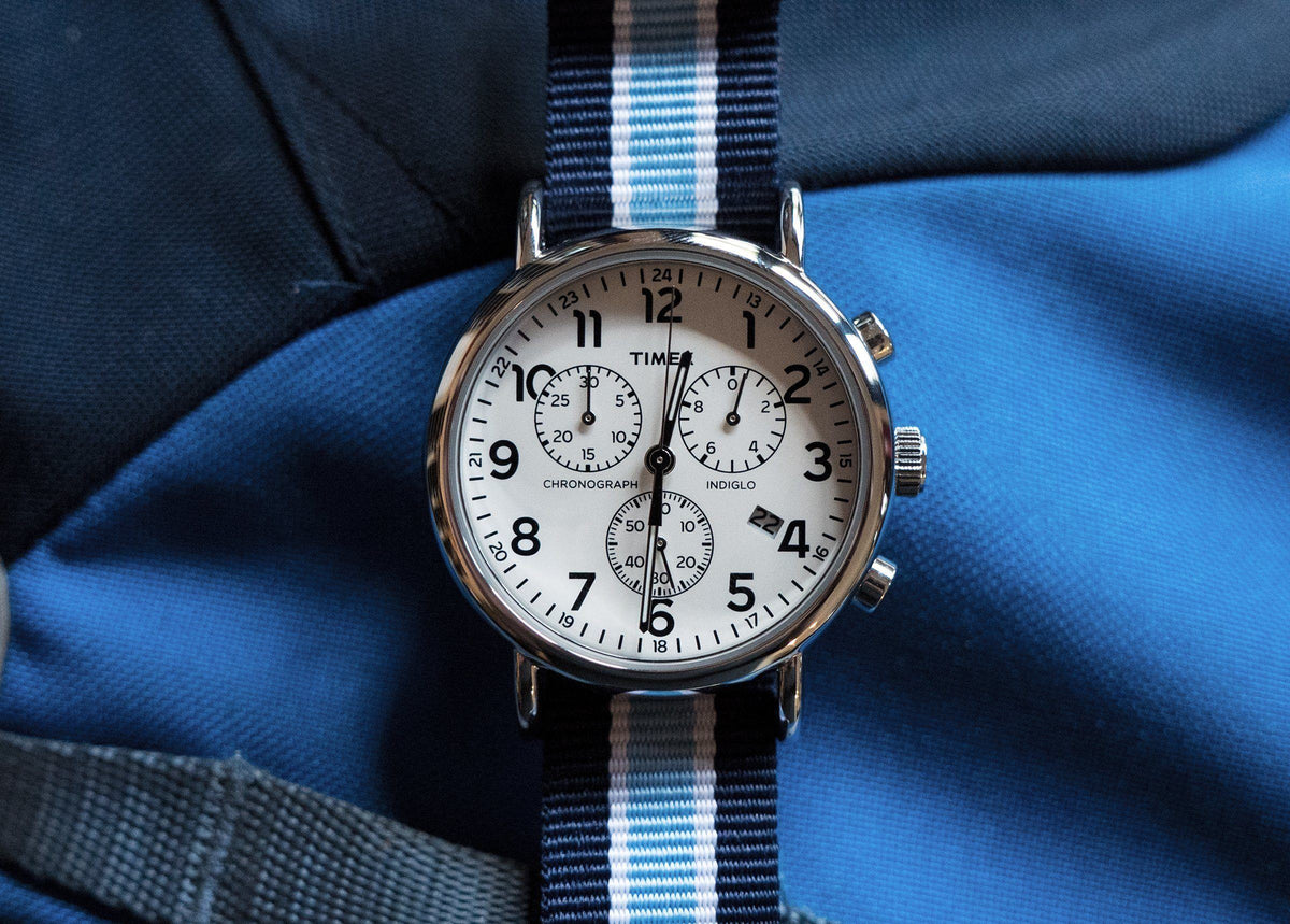 Striped Watch Strap | Blue & White NATO® Style Watch Band | BARTON ...