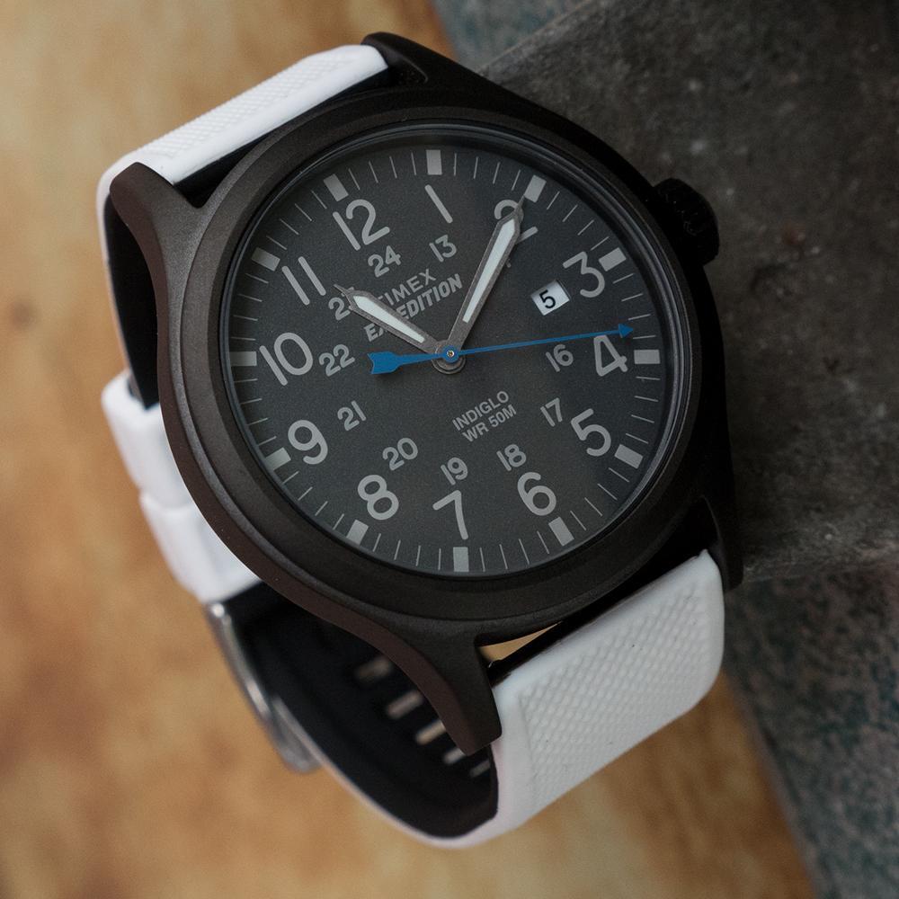 White Top / Black Bottom | Elite Silicone - Barton Watch Bands