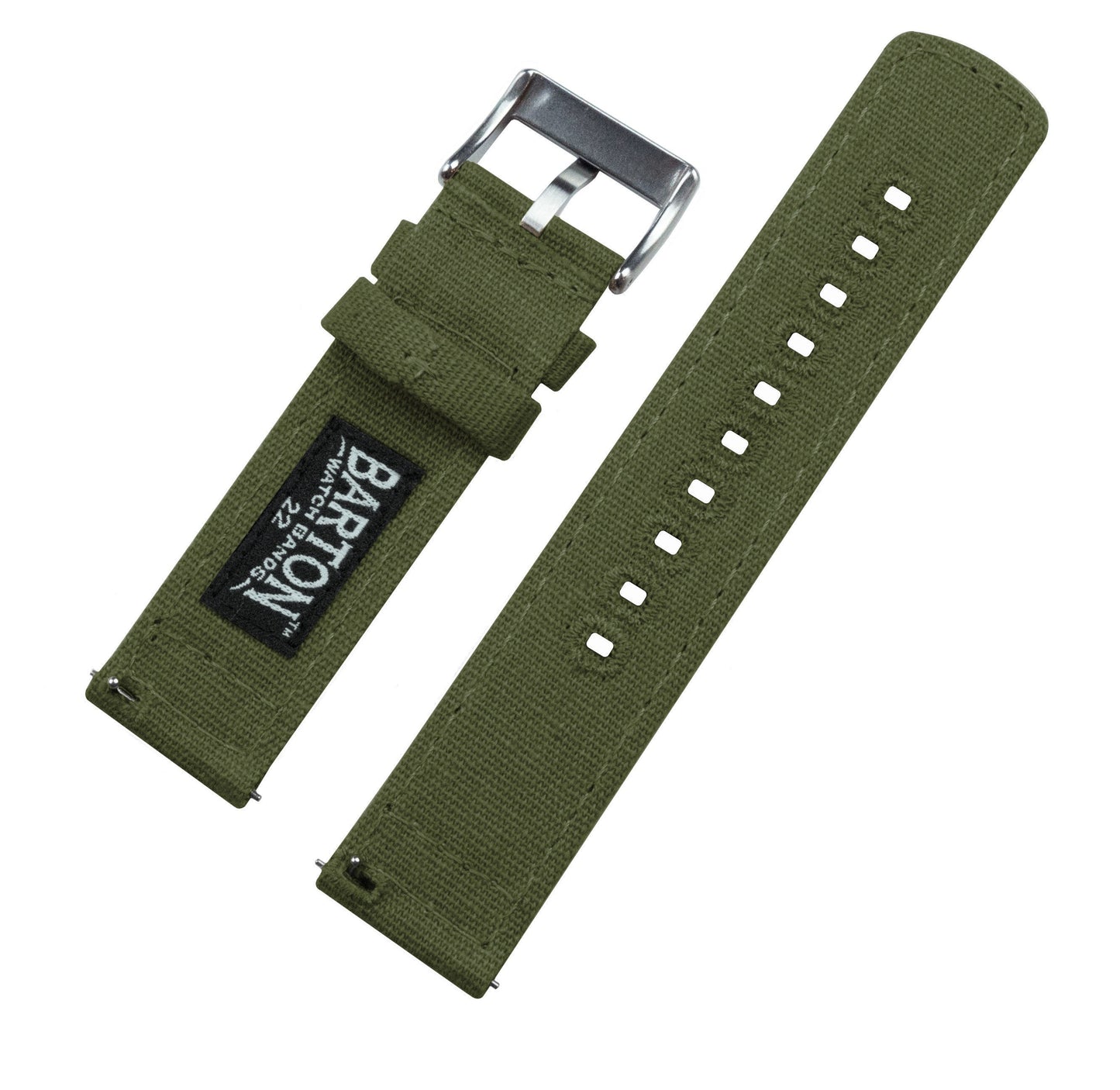 Withings Nokia Activité and Steel HR  | Army Green Canvas - Barton Watch Bands
