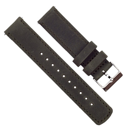 Withings Nokia Activité and Steel HR | Espresso Brown Leather & Linen White Stitching - Barton Watch Bands