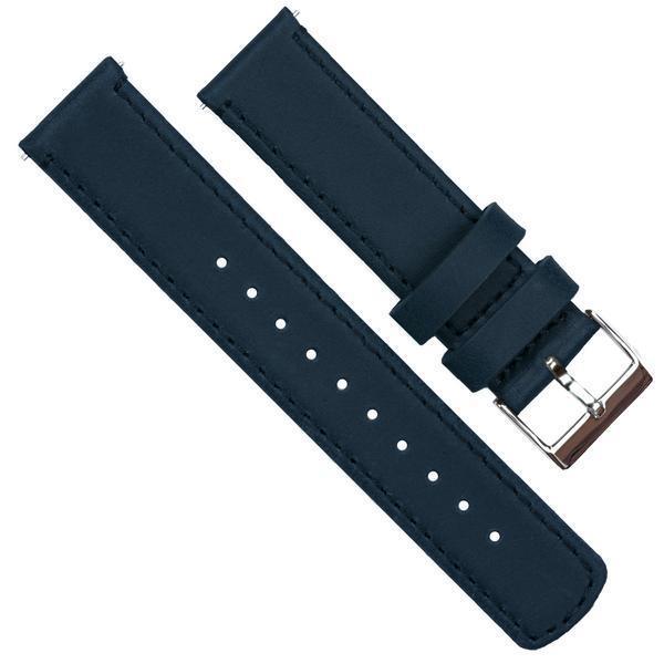 Withings Nokia Activité and Steel HR | Navy Blue Leather &  Stitching - Barton Watch Bands