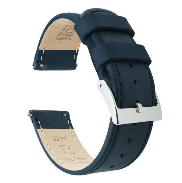 Withings Nokia Activité and Steel HR | Navy Blue Leather &  Stitching - Barton Watch Bands
