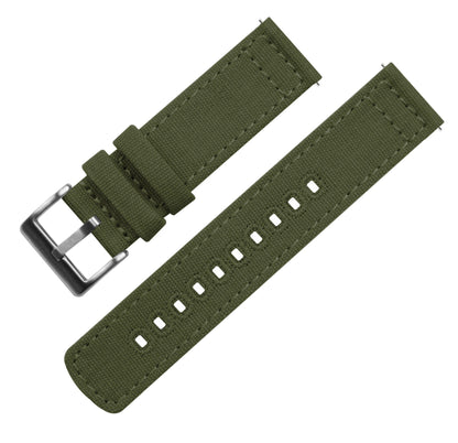 Zenwatch & Zenwatch 2 | Army Green Canvas - Barton Watch Bands