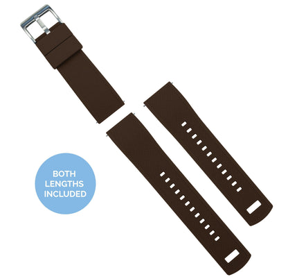 Zenwatch & Zenwatch 2 | Elite Silicone | Brown Top / Khaki Bottom - Barton Watch Bands