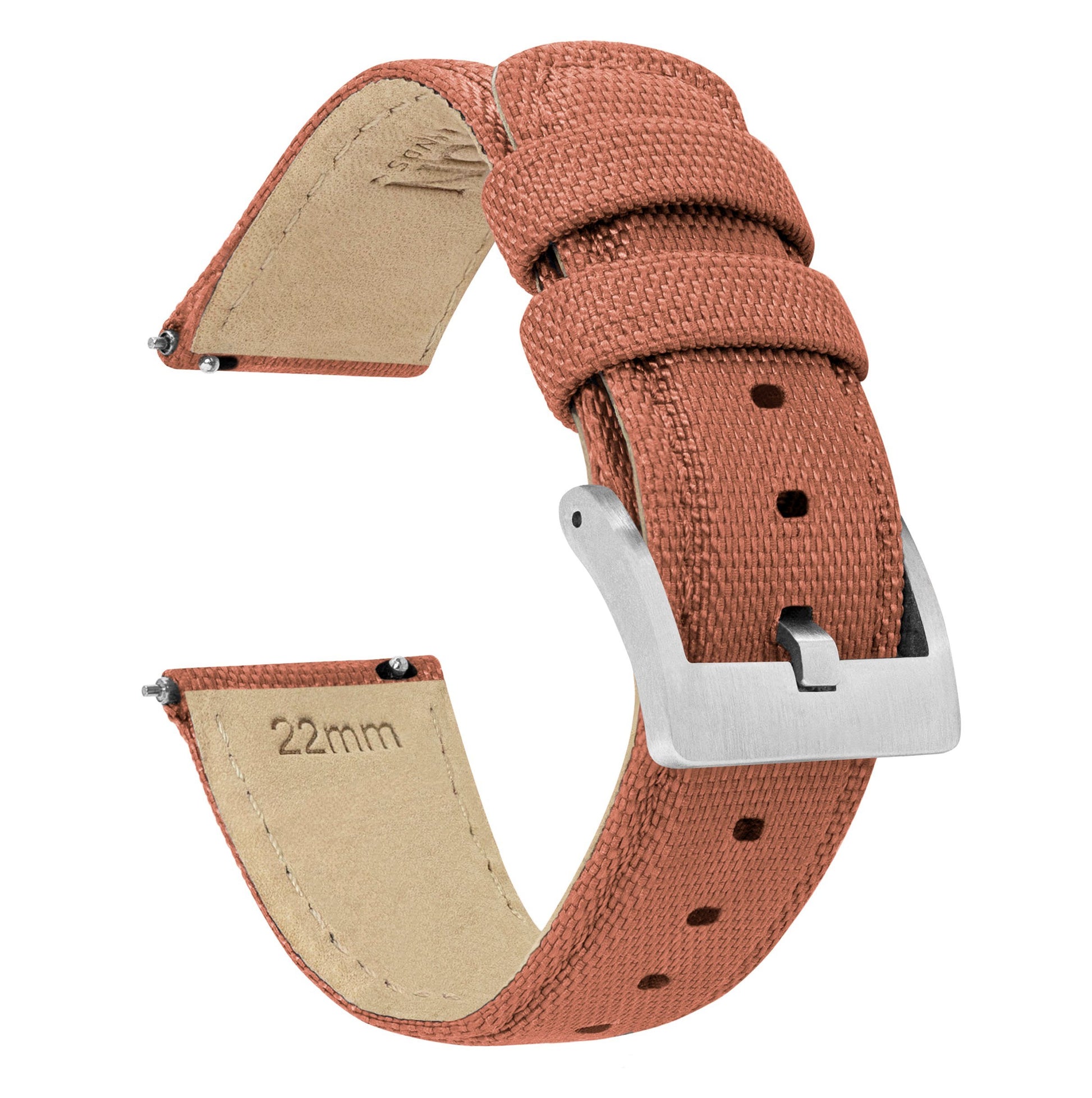 Zenwatch & Zenwatch 2 | Sailcloth Quick Release | Copper Orange - Barton Watch Bands